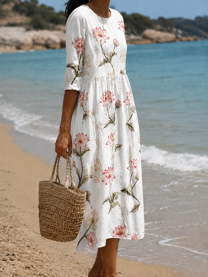 Abito donna casual con stampa floreale