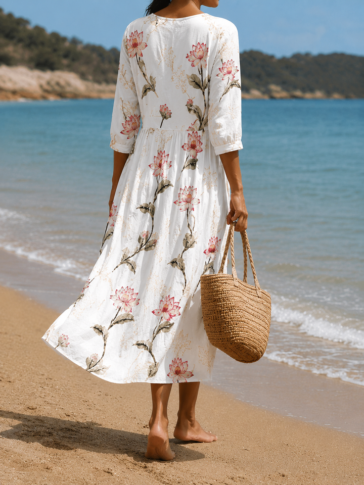 Abito donna casual con stampa floreale