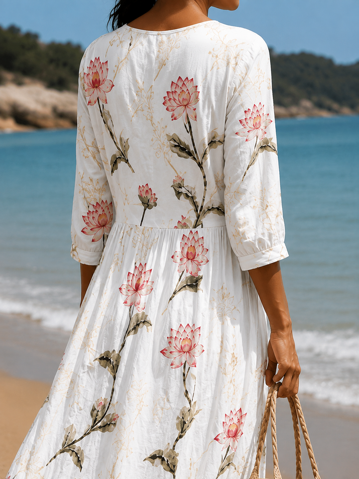 Abito donna casual con stampa floreale